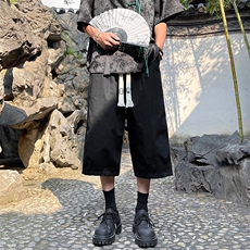百搭休闲户外山系七分裤子男夏季宽松阔腿工装短裤-A921TP35控59，男装牛仔裤，电商B241