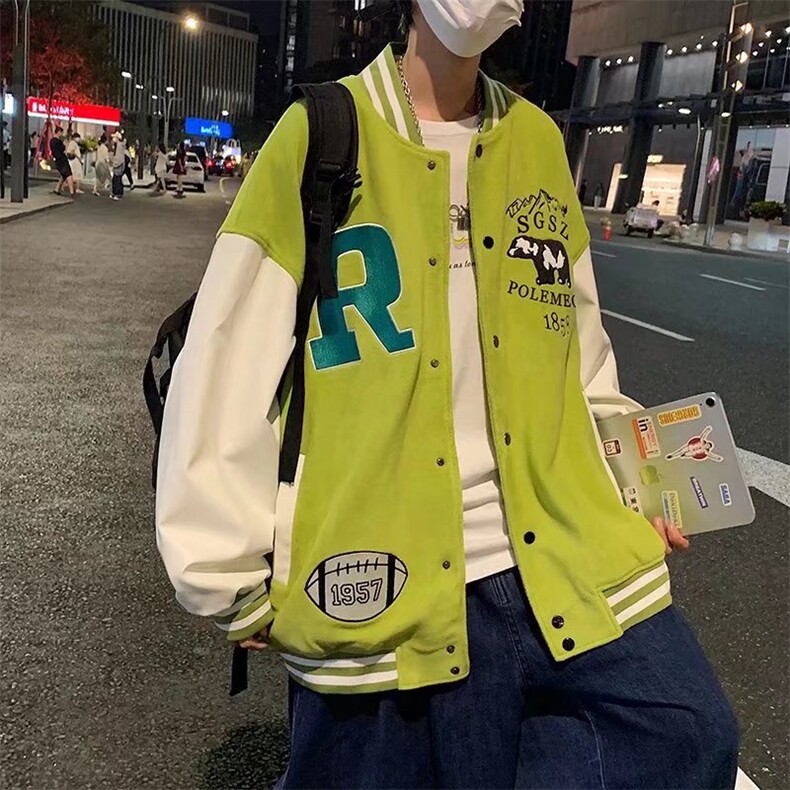 潮流夹克潮男春季棒球领夹克W58P57，男装夹克，星座1116-2