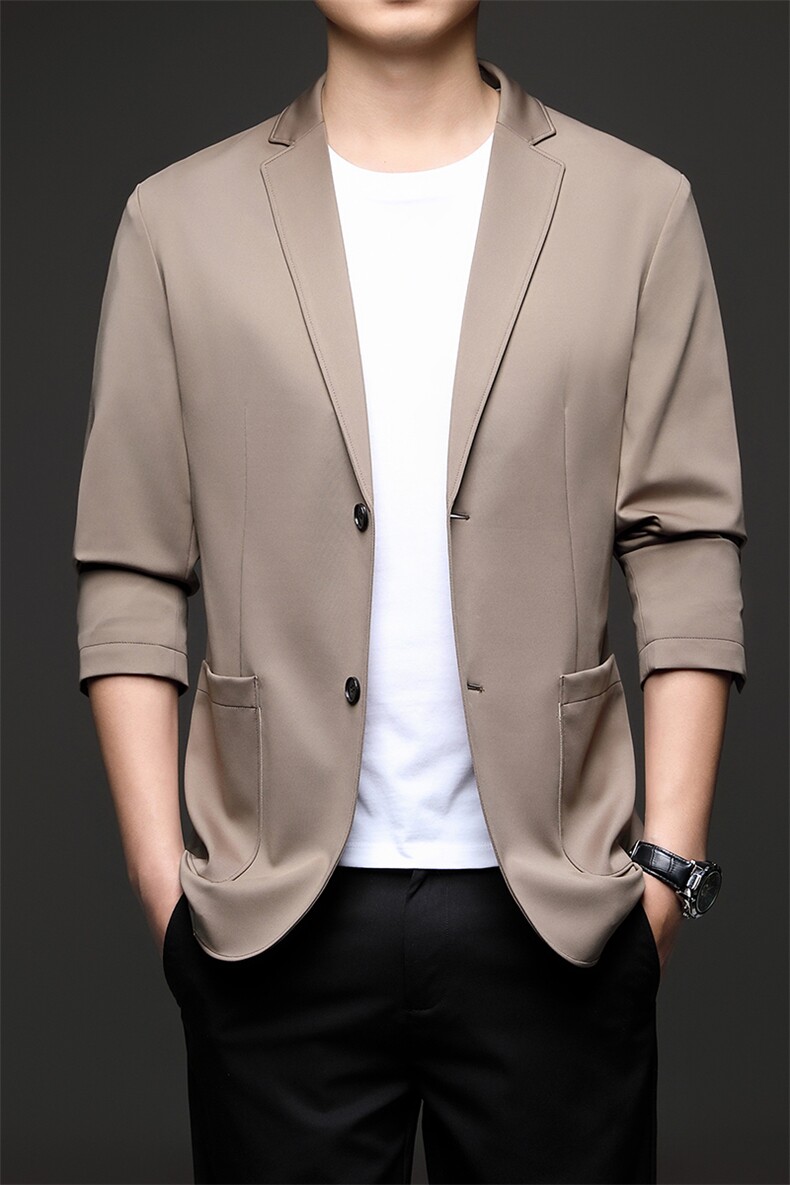 D33735秋冬新款男士西服薄款商务休闲男装外套轻薄通勤外衣,男装西服,电商B360
