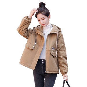加绒保暖派克棉服女2023冬季新款小个子百搭宽松休闲连帽棉衣外套图片