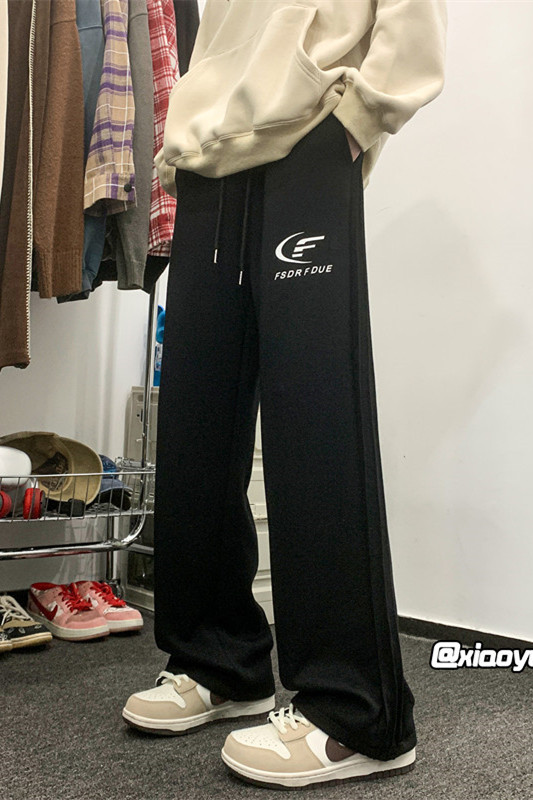 XZ616秋季新款印花卫裤折皱设计感休闲裤TY970M-5XLP45控,男装休闲裤,星座512A（原616）