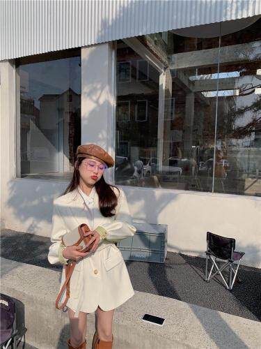 【春季新款】自制米拼绿西装，女装西装，F/TU