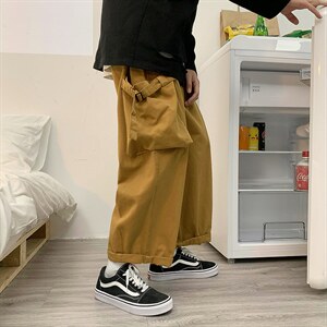 2025秋季装男女款ins潮中性风宽松大筒束脚裤休闲裤K442/P55图片