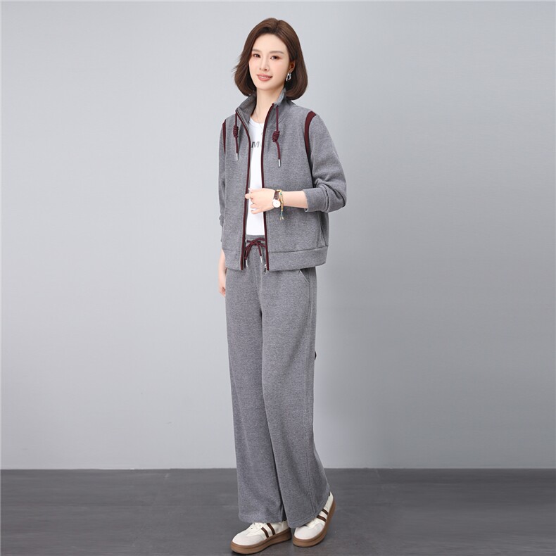 妈妈秋装2025新款休闲运动服套装洋气卫衣中年外套女春秋两件套图片