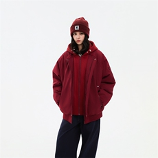 !潮流冬季连帽拉链加绒加厚棉衣情侣撞色棉服外套MY5567-P78，男装棉衣，星座610B-1