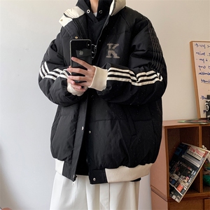 ！2024冬季新款男士立领棉服撞色情侣棉衣外套MY202特P80图片