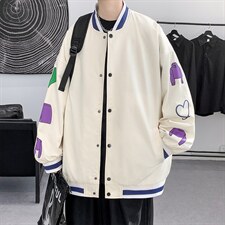 假两件外套男生夹克休闲潮牌ins春秋款男装22118-P70控98，男装夹克，星座717