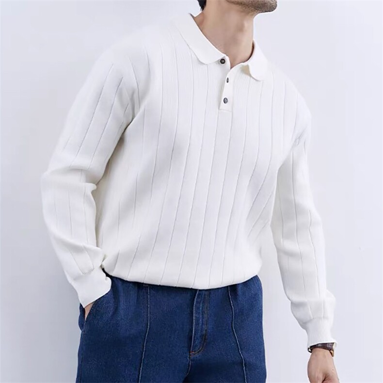 秋冬加厚老钱风套头polo毛衣针织衫E41057-P75,男装Polo衫,星座1012-1