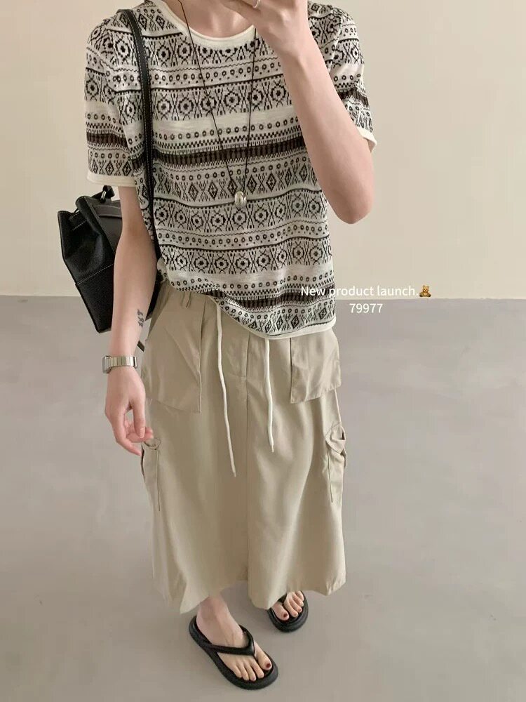 夏季休闲风新款费尔岛短袖图片