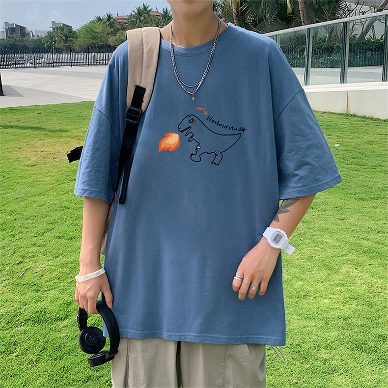 DX17040-P20纯棉短袖t恤男大码半袖打底衫宽松体恤衫港风,男装T恤,电商A040