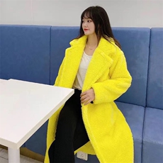 2024韩版高端冬季新款羊羔毛中长款毛毛大衣加厚环保皮草时尚外套，女装皮草，尚羽泽网红店