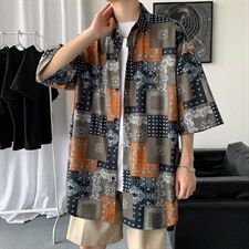 2024新款短袖T恤宽松男装衣服潮牌ins半袖夏装A161-2-CT509-P45，男装T恤，电商A161-2
