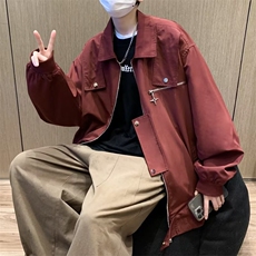 美式高街夹克男韩版潮流拉链口袋2024秋冬季新款ins外套W5359-P60，男装夹克，星座412-2