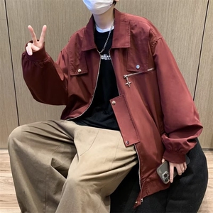 美式高街夹克男韩版潮流拉链口袋2024秋冬季新款ins外套W5359-P60图片