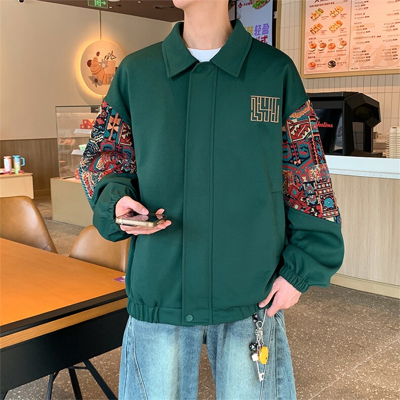 春秋季绣花外套男女同款新款美式夹克XZ102B-1-JK2522P75,男装夹克,星座102B-1