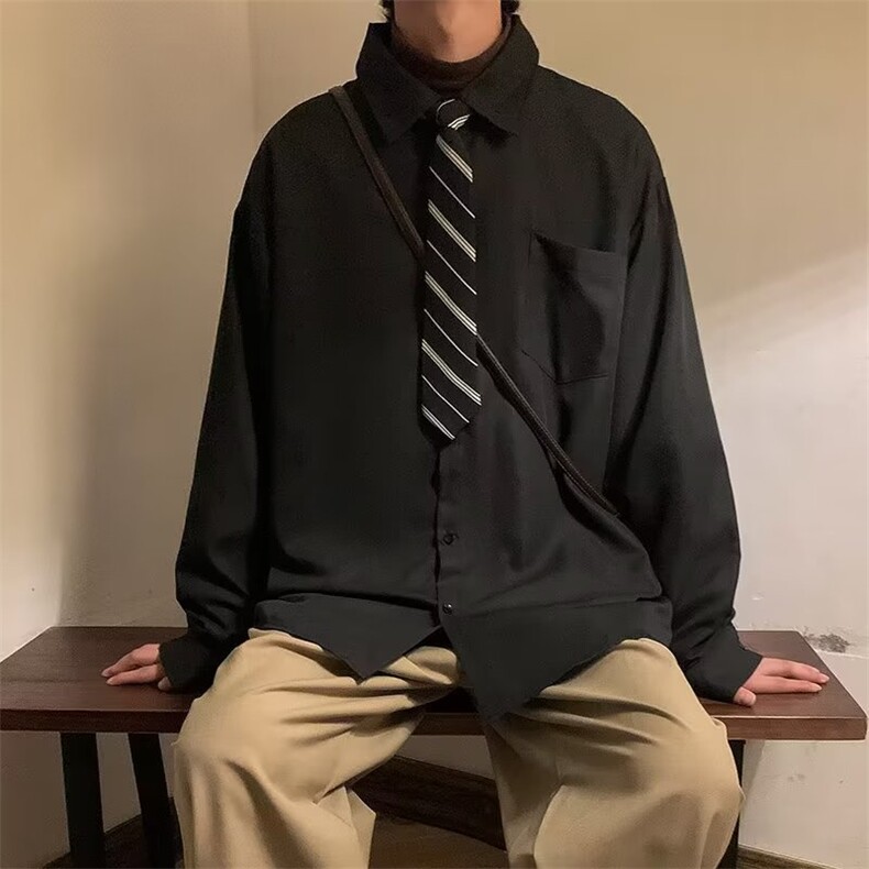 长袖衬衫男春秋情侣宽松休闲大码衬衣C203P30,男装衬衫,星座1116-2