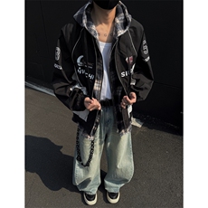 档口图春秋款假两件夹克格子内衬棒球服外套J2540-P90，男装夹克，星座1213