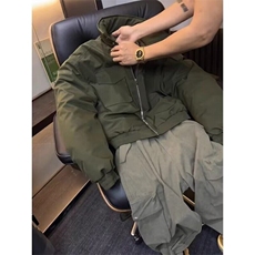轻骑兵棉服痞帅挺阔高级感宽松加厚百搭短款防风保暖LF1100P95，男装夹克，电商D256-2(原A064-2)