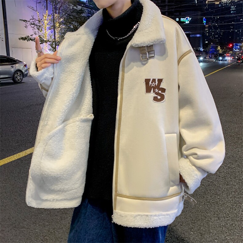 M8137-P89美式复古麂皮绒棉服男冬季羊羔毛棉衣外套,男装棉衣,星座1501-1