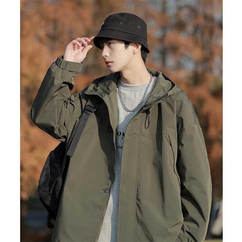 新款连帽冲锋衣夹克男cityboy潮流户外休闲外套A238-JK2365-P65,男装夹克,星座717