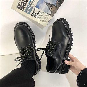 秋季韩版chic小众厚底皮鞋男潮流休闲低帮男鞋B253-1382-P105图片