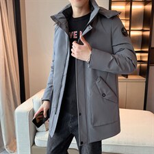主推90%白鸭绒M-8XL大码中长羽绒服109-2199-P205.220，男装羽绒服，星座109