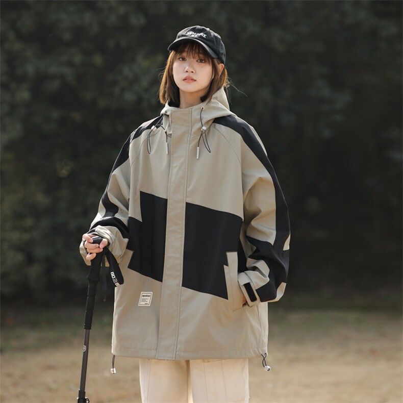 春季新款现货中性风夹克男三防连帽冲锋衣外套DSA157B-JK173-P85,男装夹克,电商A157B