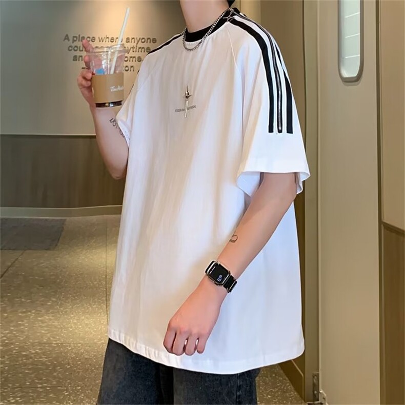 短袖t恤男夏季潮流男生上衣美式高街半袖体恤衫男装衣服ST225-P37,男装T恤,星座412-3