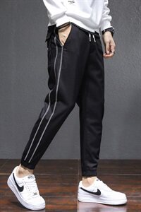 男士休闲裤宽松简约条纹秋冬新款男装工装裤K701-P45图片