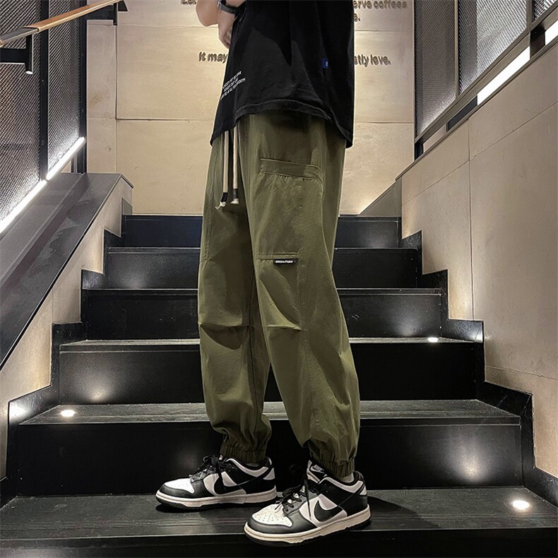工装裤子男美式复古痞帅潮牌束脚裤男生休闲裤春秋季K0963-P40,男装休闲裤,星座308B-1