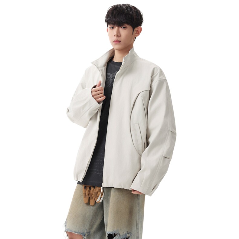 现货美式蝙蝠袖立领夹克外套男2026新款短款外套JK02636-P75,男装夹克,星座308B-2