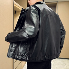 秋冬2024轻熟抖音休闲夹克皮衣外套男JK-5022-P125，男装夹克，电商A236