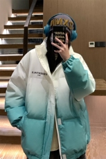 主推中性风渐变色情侣装男装棉衣宽松棉服冬装外套G1036P128，男装棉衣，电商A339