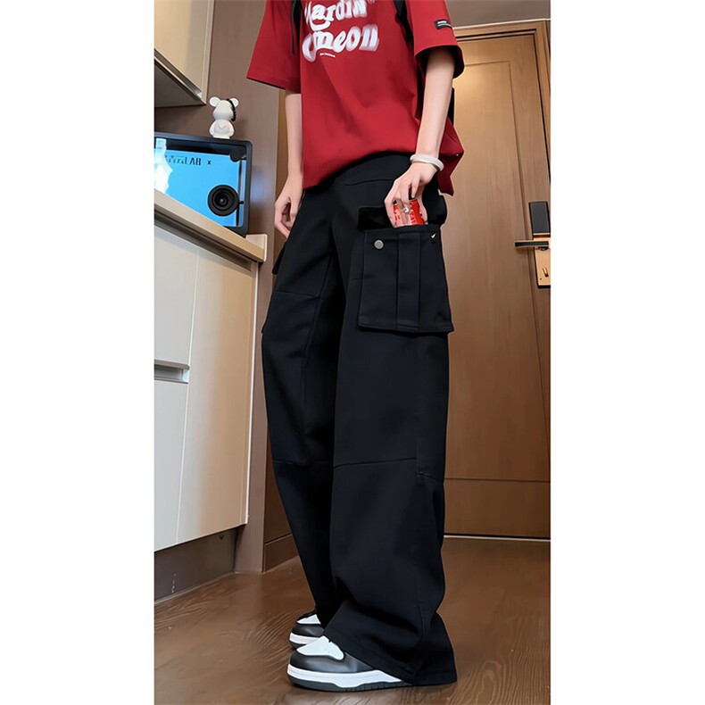 痞帅高街宽松港风百搭松弛感长裤潮牌休闲复古牛仔裤K590TP60控89,男装牛仔裤,电商A102B