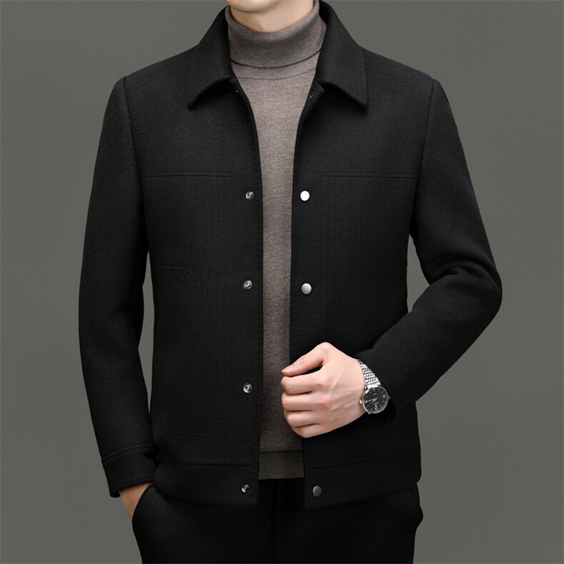 CKM23587钱塘2020-2冬季新款商务休闲厚款中年男士毛呢夹克P305,男装夹克,钱塘207-2