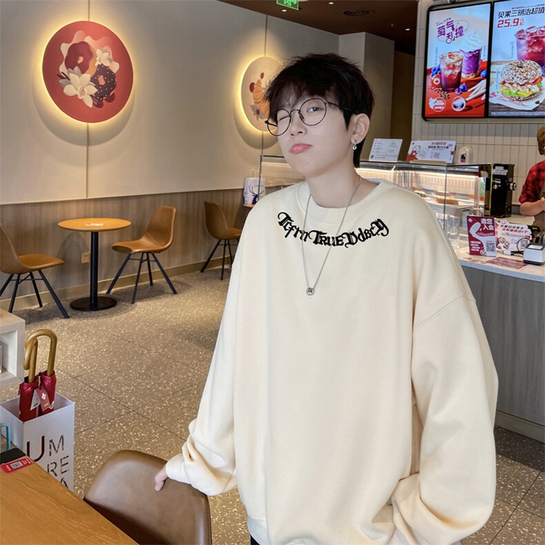！圆领卫衣男装港风长袖t恤男外套男WY518-特P23,男装T恤,电商B371