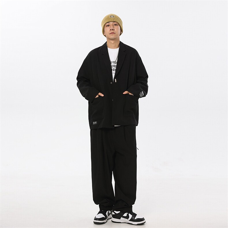 潮牌宽松垂感西服套装XZ609-WT2355上衣P108-控138裤子P65-控88,男装西服套装,星座609