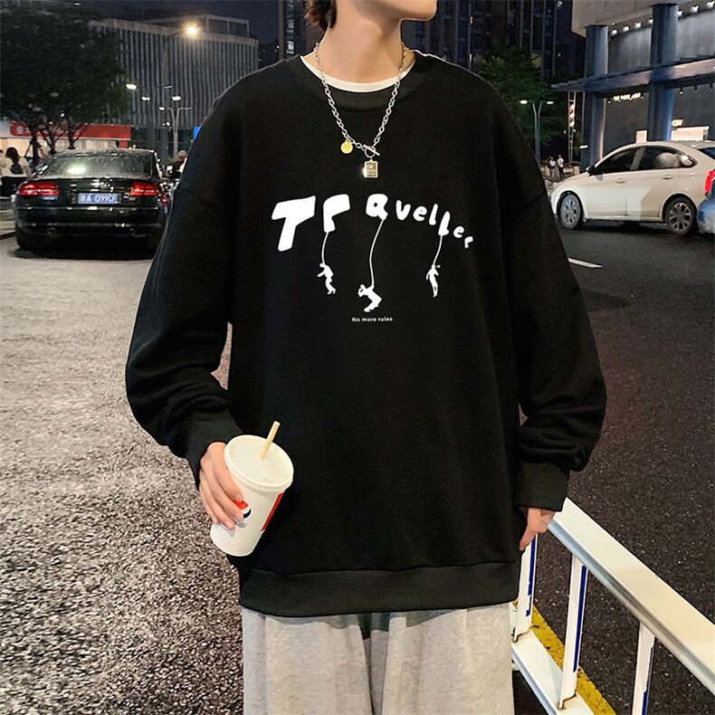 圆领卫衣男超大码胖子肥佬大号长袖t恤S6449-P28,男装卫衣,电商A040