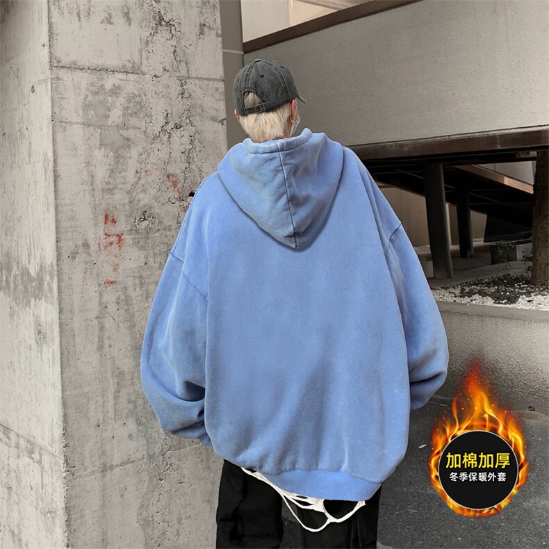 重磅水洗做旧加绒卫衣连帽光板直播有帽绳BK6600-P58加绒P68,男装卫衣,星座517A