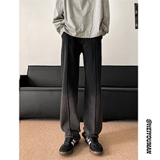 宽松直筒渐变色百搭时尚个性长裤日系Hiphop牛仔裤K619TP45控75，男装牛仔裤，电商A102B