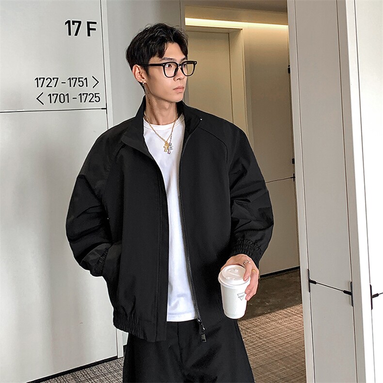 高品质春装新款老钱风美式高街解构立领棒球服飞行夹克休闲外套潮,男装夹克,电商A443