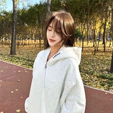 5594-P52原版做工刺绣纯棉华棉复合休闲卫衣薄款/加绒，女装卫衣/绒衫，星座617A-2