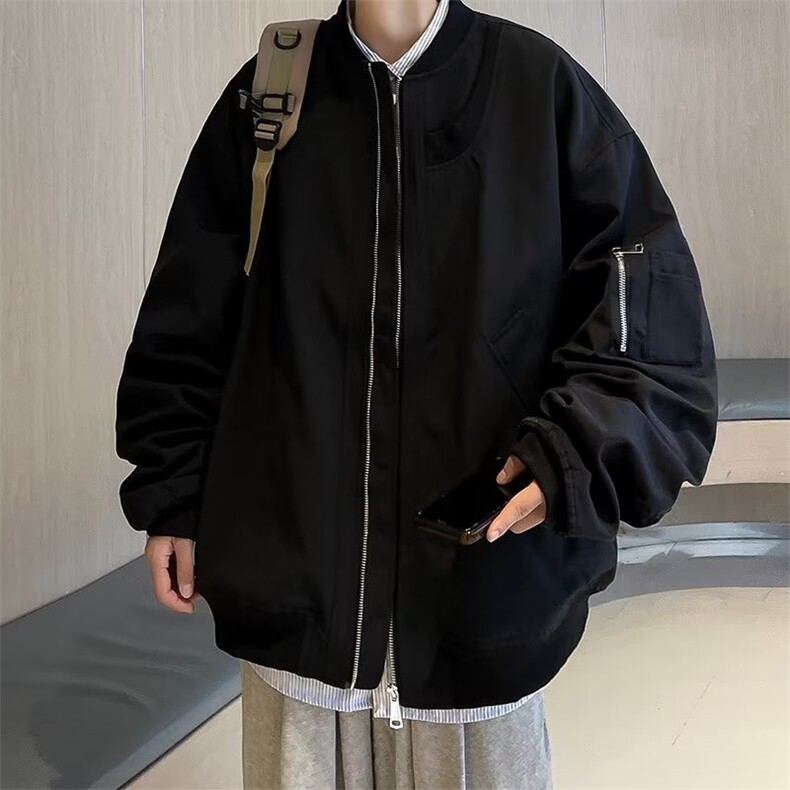 DP2106-P60ns设计感小众休闲棒球服2023新款美式复古外套男春秋,男装夹克,电商C233