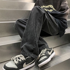 2024春季宽松直筒百搭纯色九分牛仔裤313A-1-NZ028-P55控68，男装牛仔裤，星座808A-1