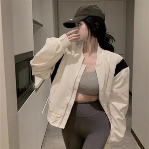 春秋季纯欲修身设计感小众拉链辣妹上衣女领显瘦气质长袖恤图片