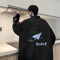 牛仔夹克男大码牛仔外套男茄克NJ77270-P60加绒款-P75，男装夹克，电商A040