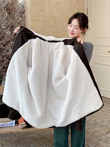 新款（出货）高克重一体绒PU皮派克服2B156-813-P265-K398图片