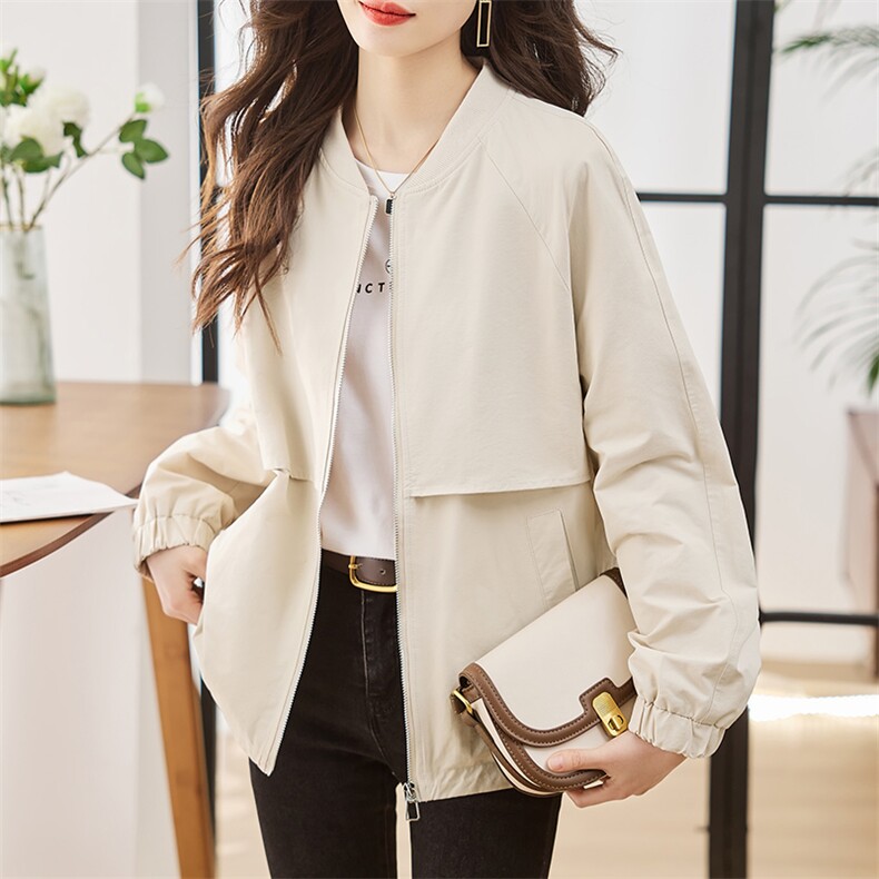 棒球服女春秋季2025年新款韩版宽松休闲夹克随性简约高级感外套潮图片