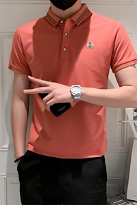 3038-P40短袖男夏季衫潮牌翻领网红男士t恤金牛精神小伙半袖图片