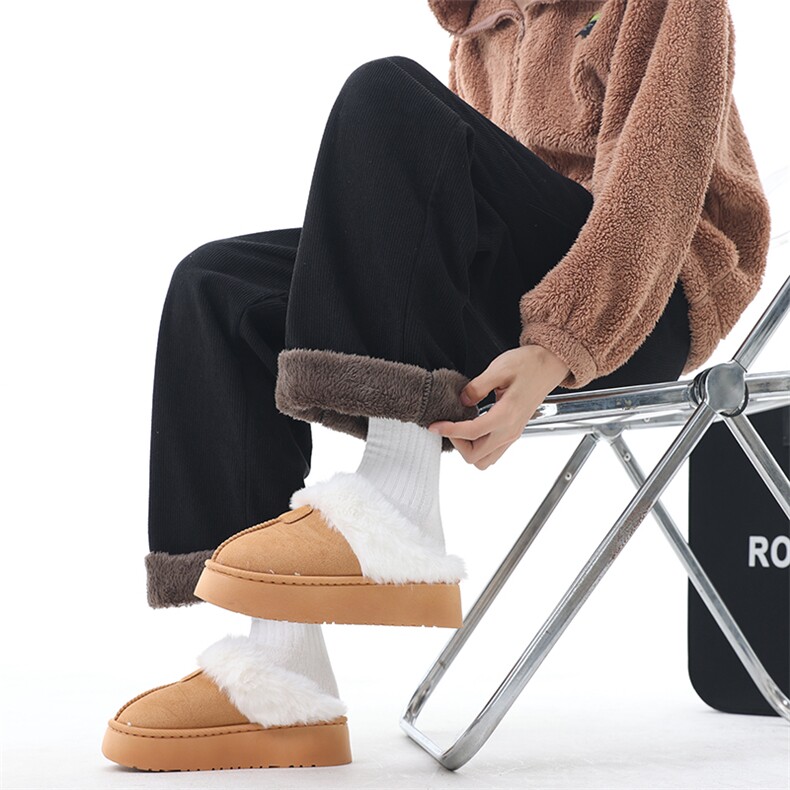 冬季加绒加厚阔腿裤男女2025新款外穿棉裤羊羔绒直筒裤K0886-P38，男装棉裤，星座308B-2